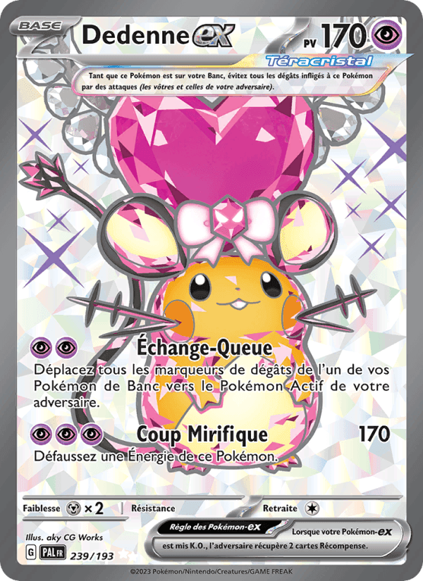 Dedenne-ex, carte 239 de Évolutions à Paldea