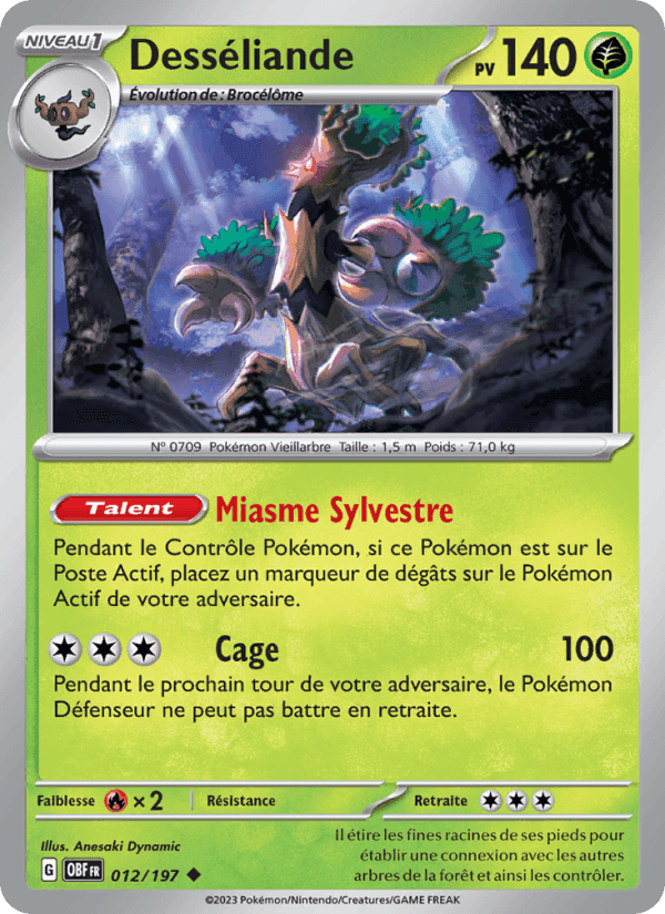 Desséliande, carta 012 di Flammes Obsidiennes
