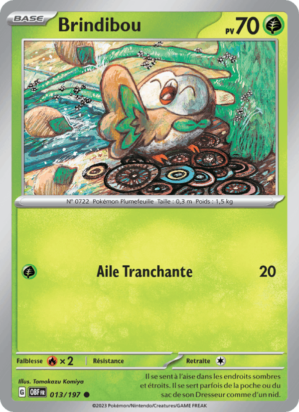 Brindibou, carta 013 de Flammes Obsidiennes