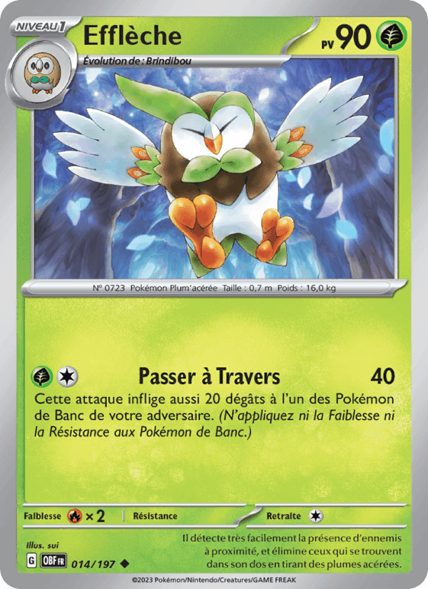Efflèche, carte 014 de Flammes Obsidiennes