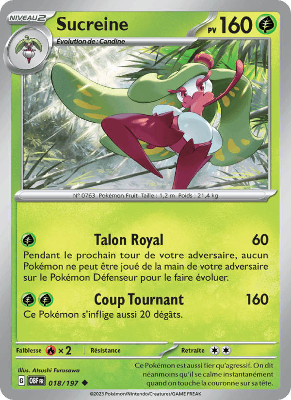 Sucreine, carta 018 de Flammes Obsidiennes