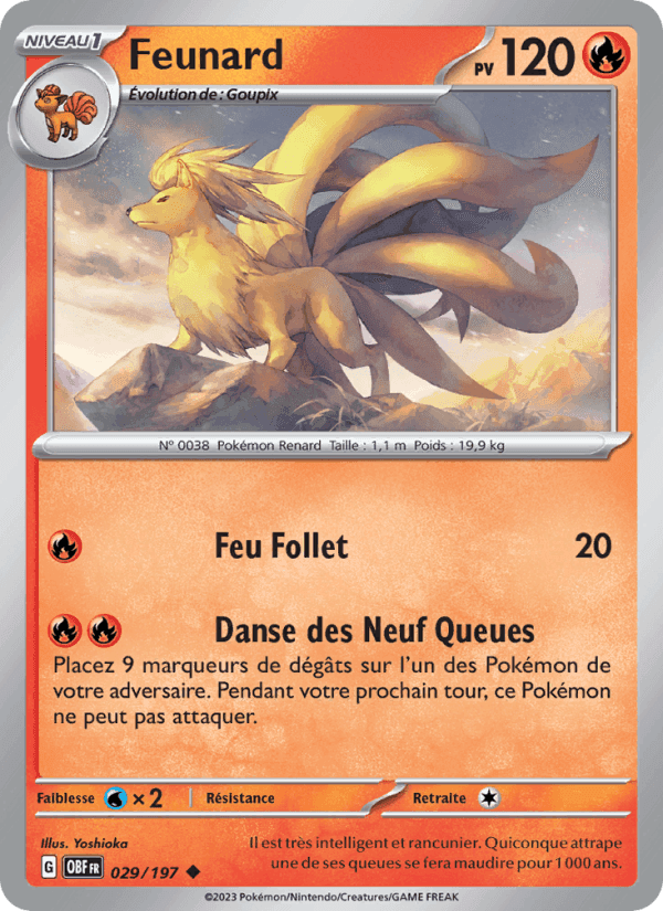 Feunard, carta 029 di Flammes Obsidiennes