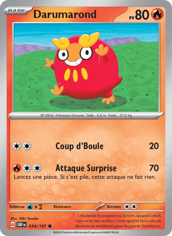Darumarond, carta 034 di Flammes Obsidiennes