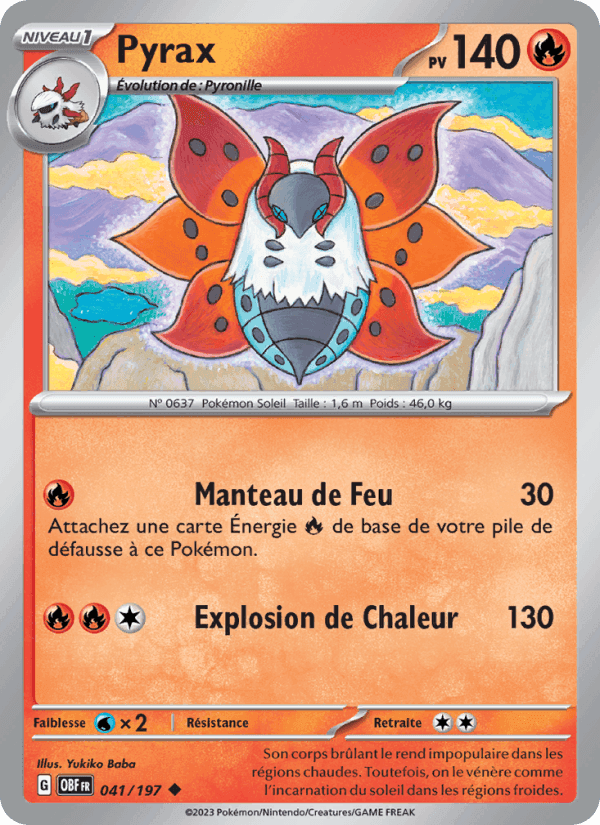 Pyrax, carte 041 de Flammes Obsidiennes