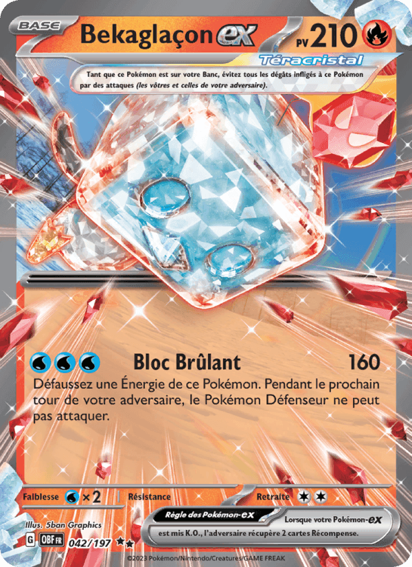 Bekaglaçon-ex, carte 042 de Flammes Obsidiennes