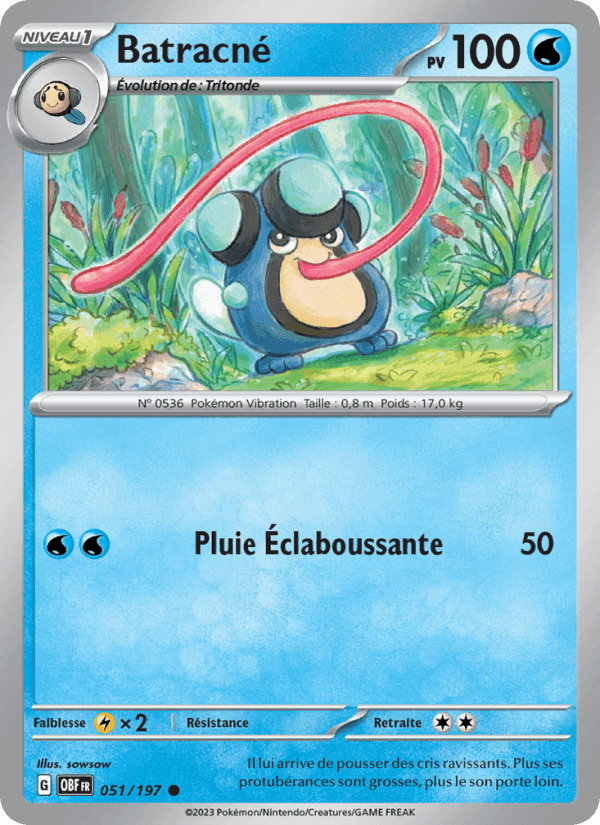Batracné, carte 051 de Flammes Obsidiennes