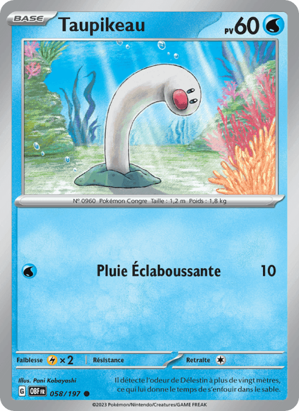 Taupikeau, carta 058 de Flammes Obsidiennes