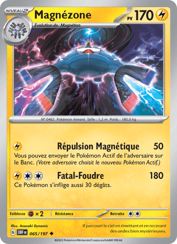 Magnézone, carte 065 de Flammes Obsidiennes