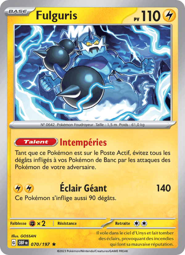 Fulguris, carte 070 de Flammes Obsidiennes