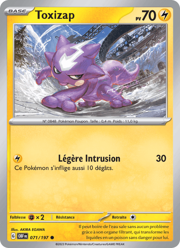 Toxizap, carte 071 de Flammes Obsidiennes
