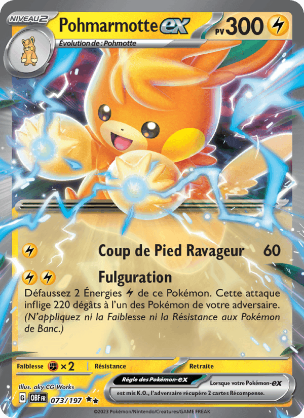 Pohmarmotte-ex, carte 073 de Flammes Obsidiennes