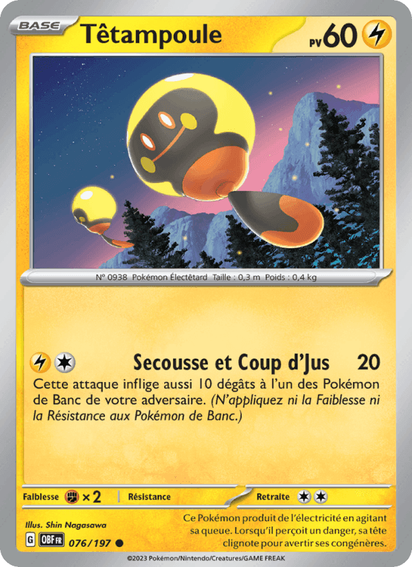 Têtampoule, carte 076 de Flammes Obsidiennes