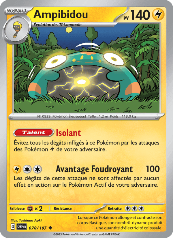 Ampibidou, card 078 from Flammes Obsidiennes
