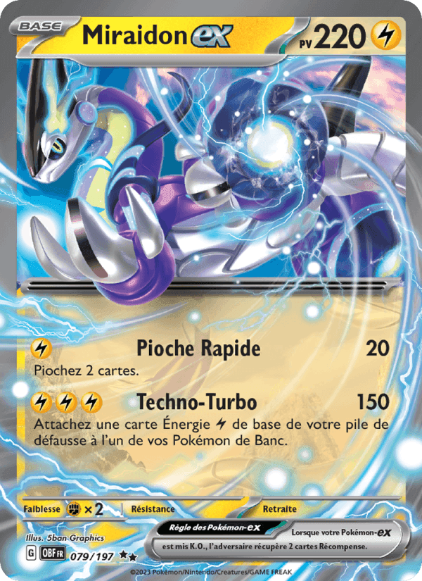 Miraidon-ex, card 079 from Flammes Obsidiennes