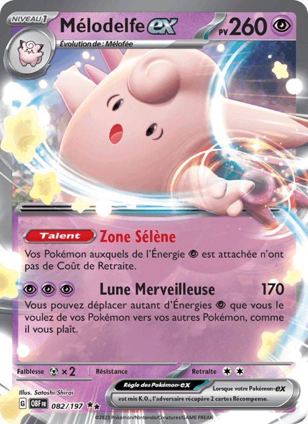 Mélodelfe-ex, carte 082 de Flammes Obsidiennes