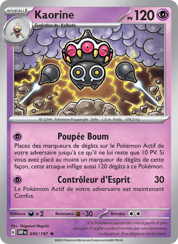 Kaorine, card 095 from Flammes Obsidiennes