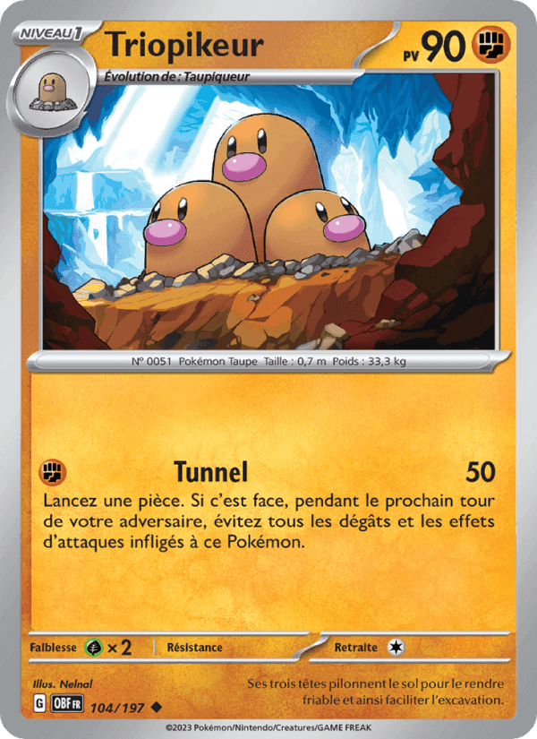 Triopikeur, carta 104 di Flammes Obsidiennes