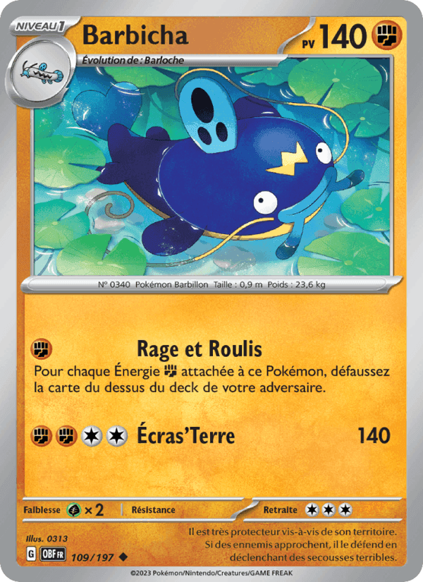 Barbicha, carte 109 de Flammes Obsidiennes