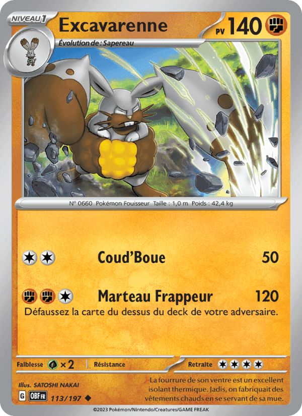 Excavarenne, card 113 from Flammes Obsidiennes