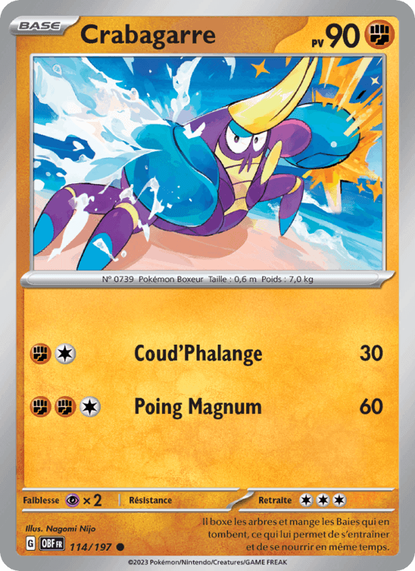 Crabagarre, carta 114 di Flammes Obsidiennes