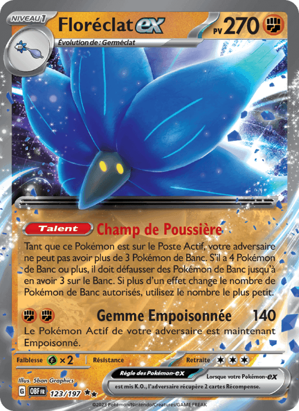 Floréclat-ex, carta 123 di Flammes Obsidiennes