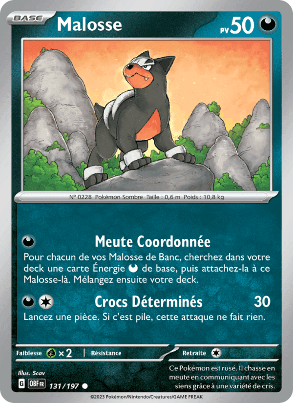 Malosse, carte 131 de Flammes Obsidiennes