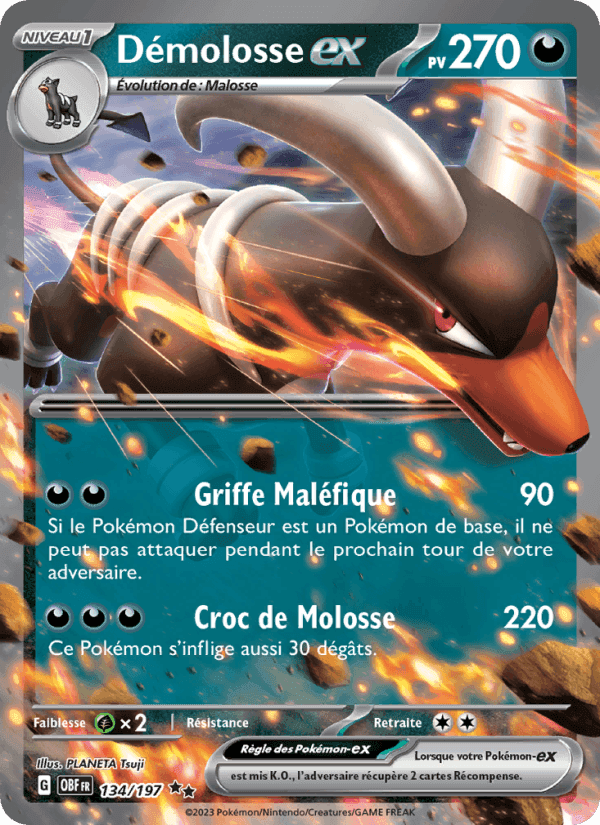 Démolosse-ex, carte 134 de Flammes Obsidiennes