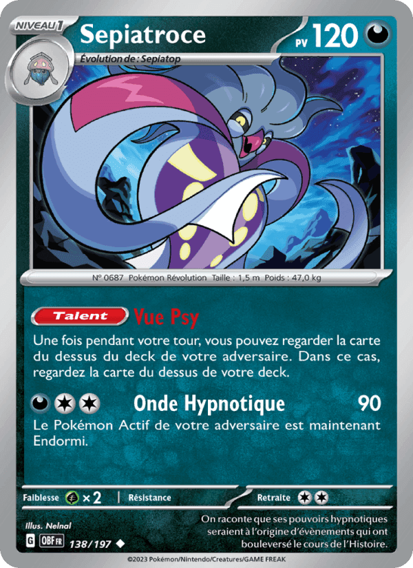 Sepiatroce, carta 138 di Flammes Obsidiennes