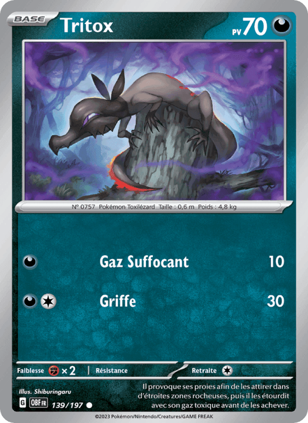 Tritox, carta 139 di Flammes Obsidiennes