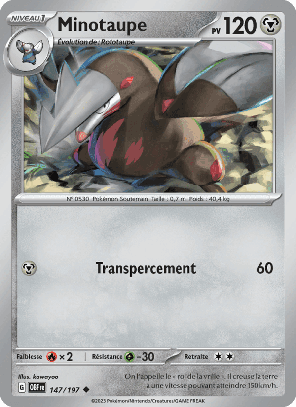 Minotaupe, card 147 from Flammes Obsidiennes