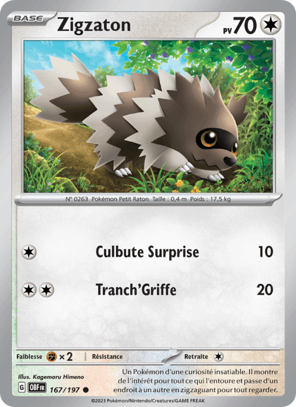 Zigzaton, carta 167 de Flammes Obsidiennes