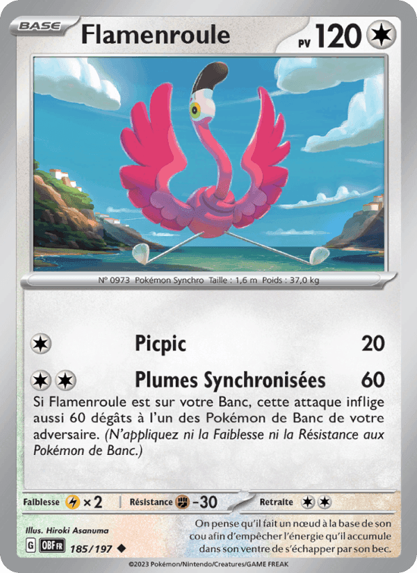 Flamenroule, carta 185 di Flammes Obsidiennes