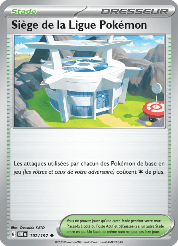 Siège de la Ligue Pokémon, carte 192 de Flammes Obsidiennes