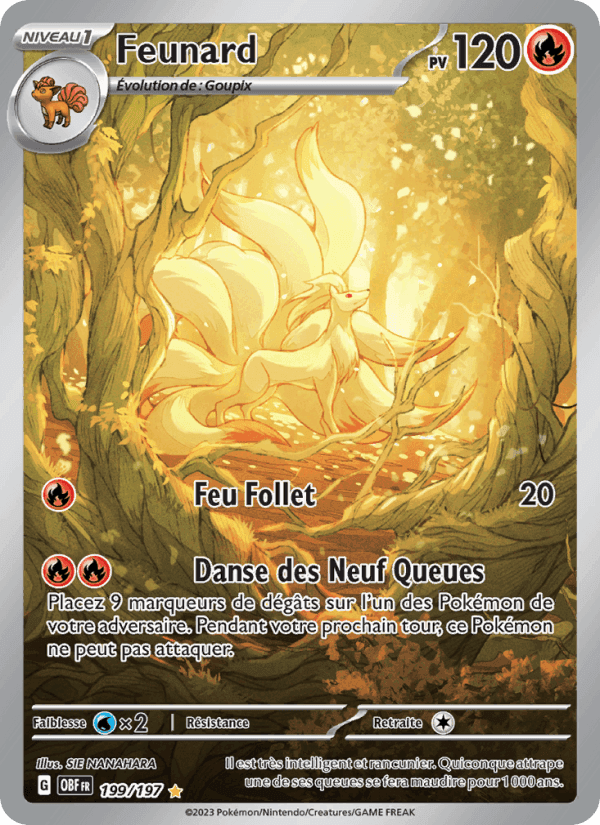 Feunard, carta 199 di Flammes Obsidiennes