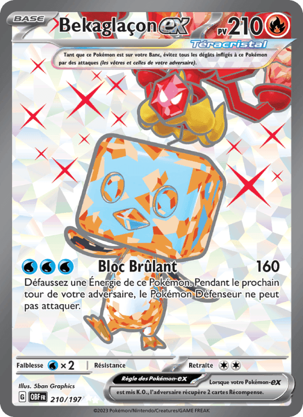 Bekaglaçon-ex, carte 210 de Flammes Obsidiennes