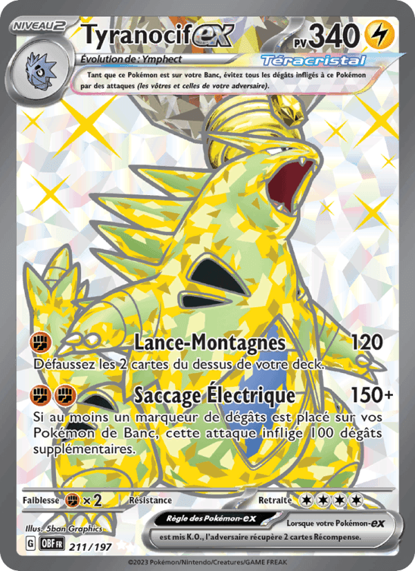 Tyranocif-ex, carte 211 de Flammes Obsidiennes