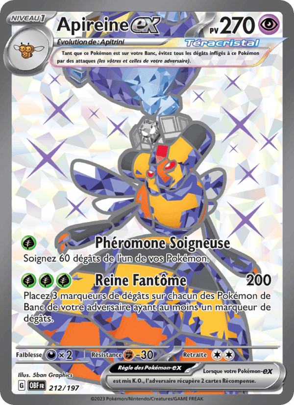 Apireine-ex, carte 212 de Flammes Obsidiennes