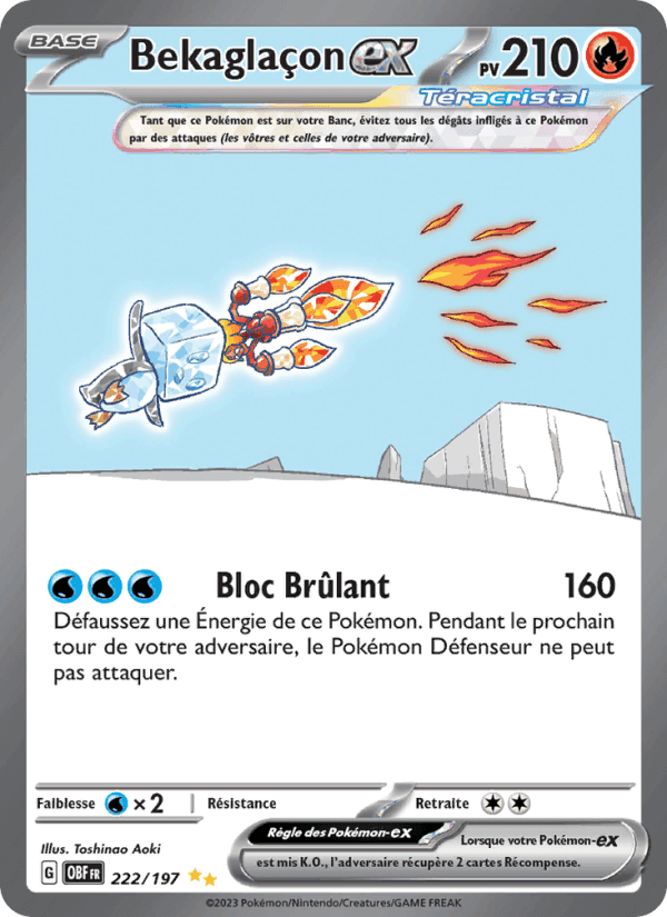 Bekaglaçon-ex, carte 222 de Flammes Obsidiennes