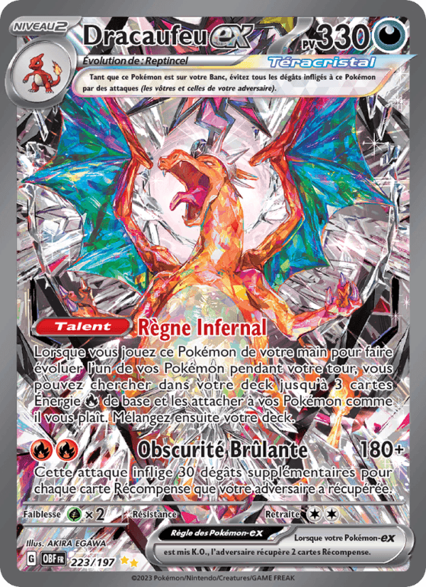 Dracaufeu-ex, carta 223 de Flammes Obsidiennes