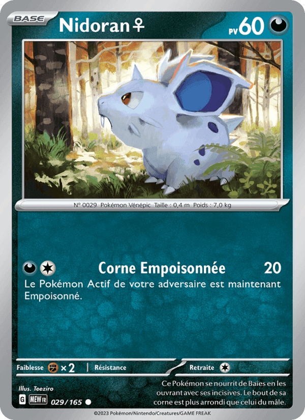 Nidoran♀, card 029 from 151