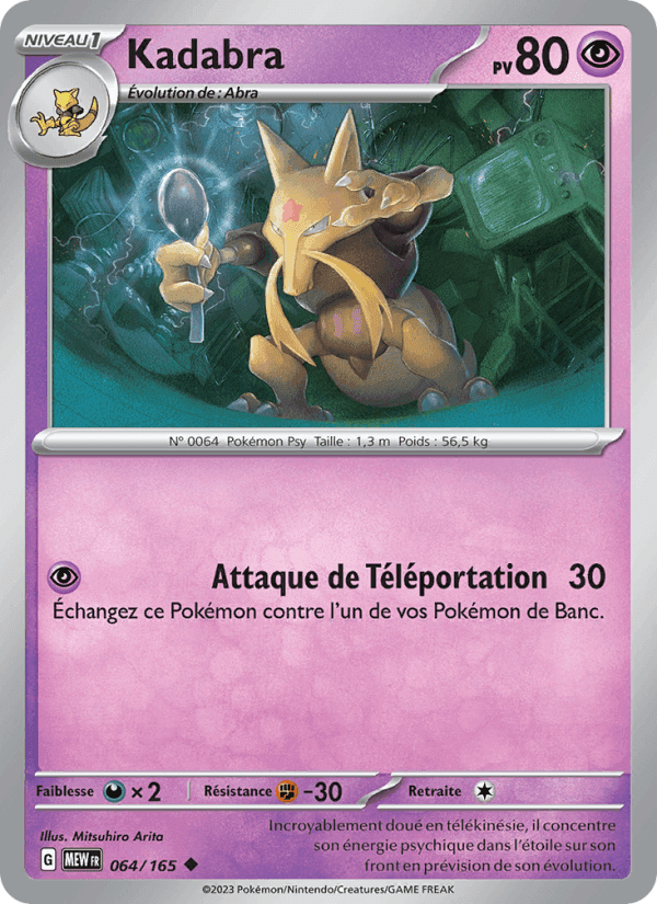 Kadabra, card 064 from 151