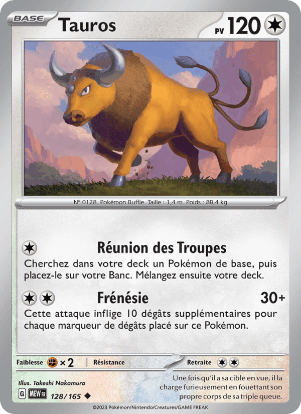 Tauros, card 128 from 151