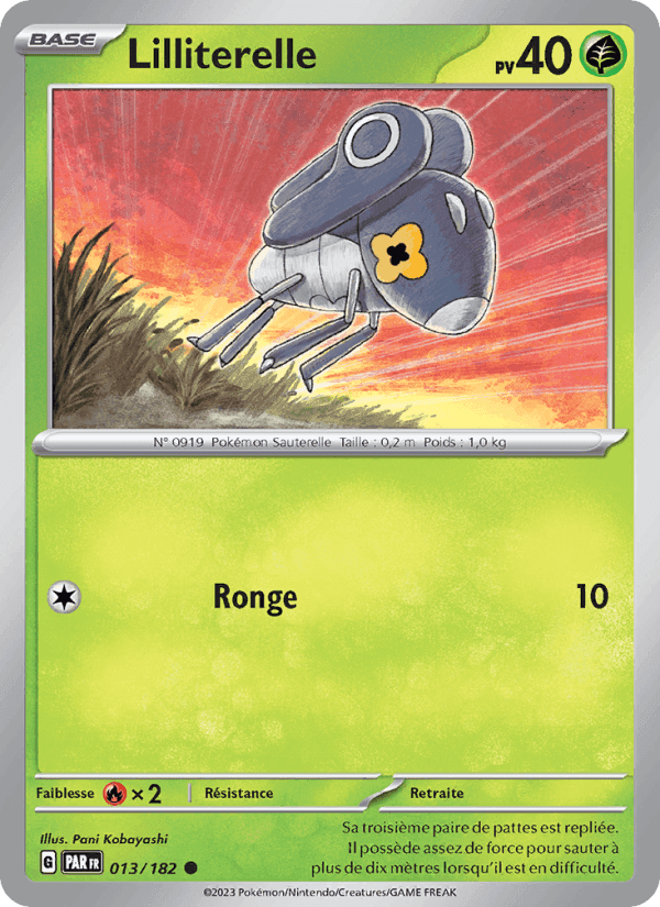 Lilliterelle, carte 013 de Faille Paradoxe