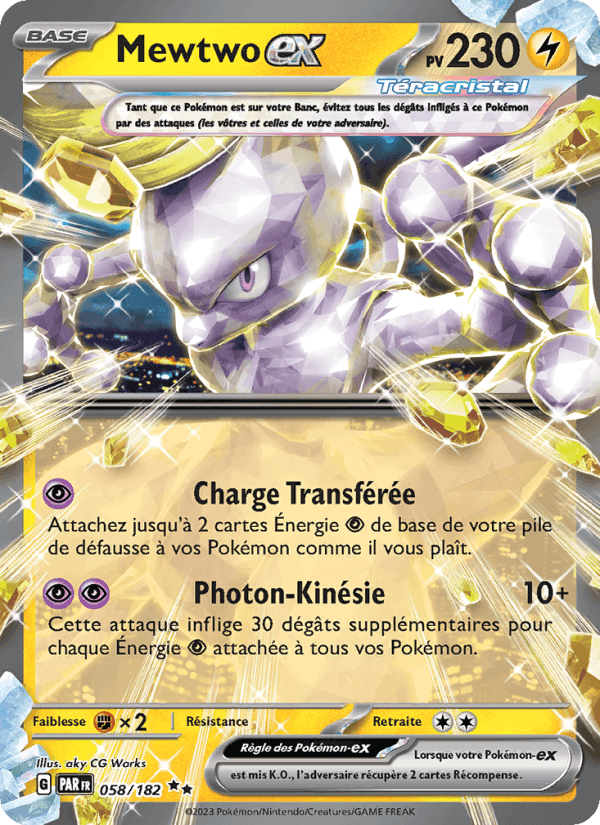 Mewtwo-ex, carte 058 de Faille Paradoxe