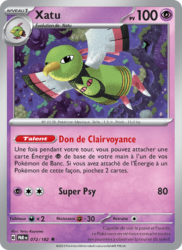 Xatu, carte 072 de Faille Paradoxe