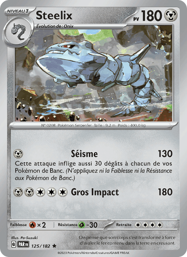Steelix, carta 125 de Faille Paradoxe