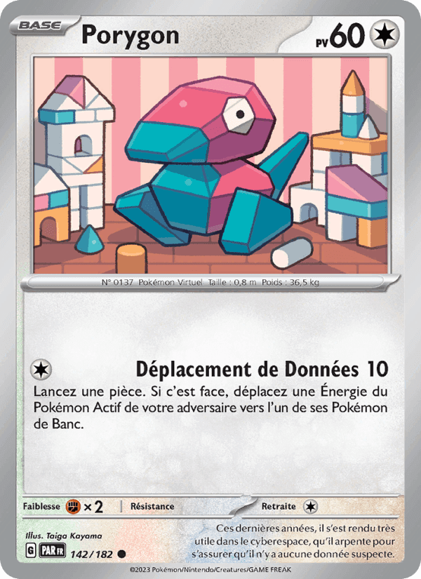 Porygon, carte 142 de Faille Paradoxe