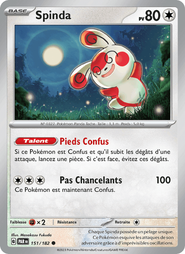 Spinda, carte 151 de Faille Paradoxe