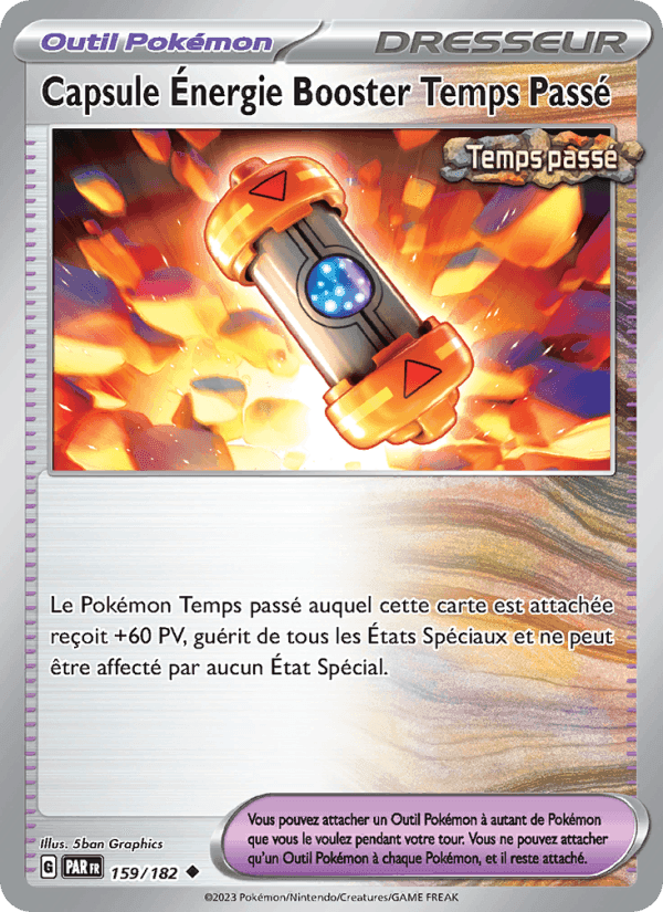 Capsule Énergie Booster Temps Passé, carte 159 de Faille Paradoxe