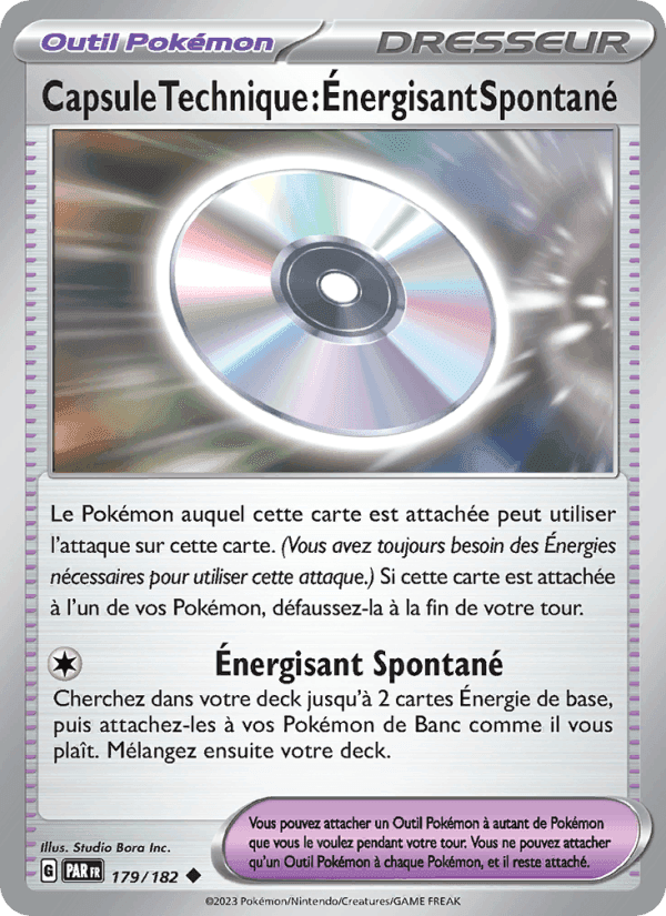 Capsule Technique : Énergisant Spontané, carte 179 de Faille Paradoxe